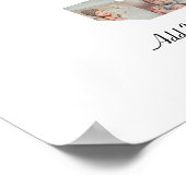 Schwarzweiß-Nummer 9 FotoCollage Poster (Ecke)