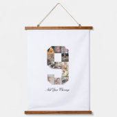 Schwarzweiß-Nummer 9 FotoCollage Wandteppich Mit Holzrahmen (Vorderseite)