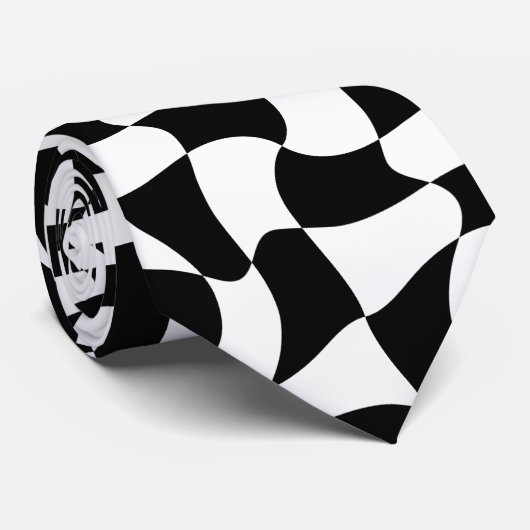 Schwarzweiß-Optik Krawatte (Gerollt)