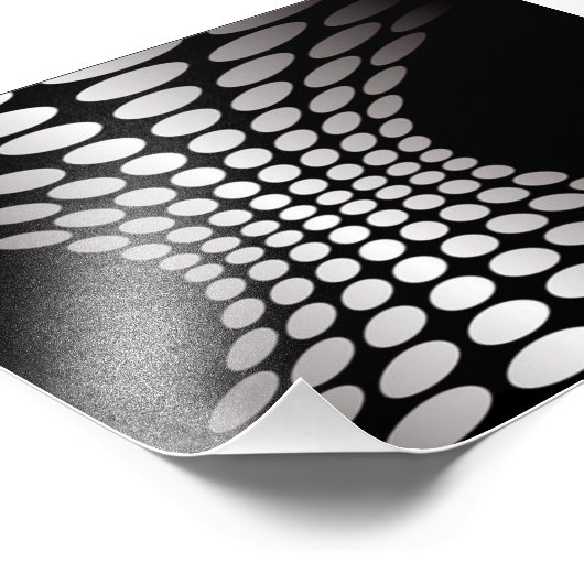 Schwarzweiß-optische Illusion Fotodruck (Ecke)
