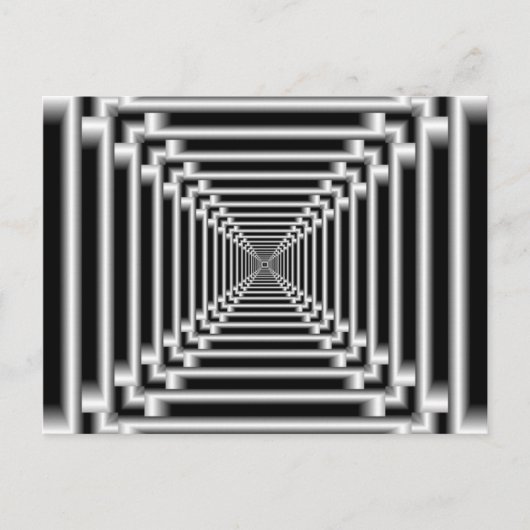 Schwarzweiß-optische Illusion Postkarte (Vorderseite)