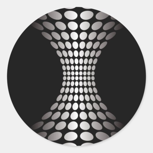 Schwarzweiß-optische Illusion Runder Aufkleber (Vorderseite)