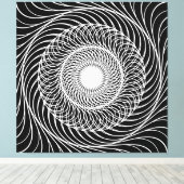 Schwarzweiß-optische Täuschungskunst Leinwanddruck (Insitu (Holzboden))