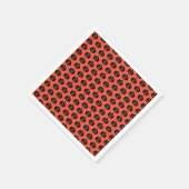 Schwarzweiß-Orange-Jack-Olantern-Print Serviette (Ecke)