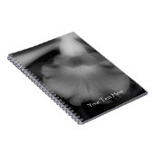 Schwarzweiß-Orchid-Blume Notizblock (Rechte Seite)