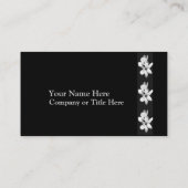 Schwarzweiss-Orchidee mit Blumen Visitenkarte (Rückseite)