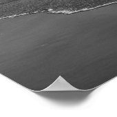 Schwarzweiß-Oregon Beach Print Poster (Ecke)