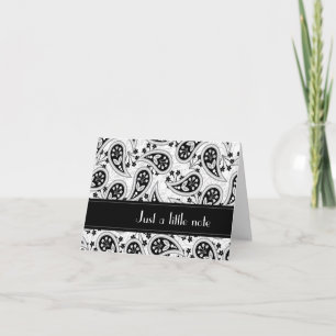 Schwarzweiss-Paisley-Muster Karte