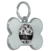 Schwarzweiss-Paisley-Muster Tiermarke (Vorderseite links)