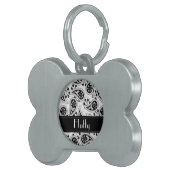 Schwarzweiss-Paisley-Muster Tiermarke (Vorderseite rechts)