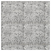 Schwarzweiss-Paisley-Mustergewebe Stoff (Muster)