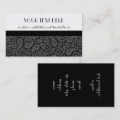 Schwarzweiss-Paisley Visitenkarte (Vorne/Hinten)