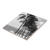 Schwarzweiss-Palmen Fliese (Seite)