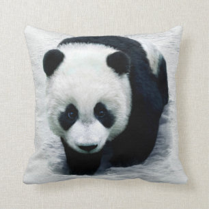 SCHWARZWEISS-PANDA-BÄR IM SCHNEE-KISSEN KISSEN