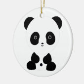 Schwarzweiss-Panda-Bär Keramikornament (Links)