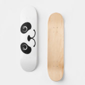 Schwarzweiss-Panda-Tier-Gesichts-Entwurf Skateboard (Vorderseite)