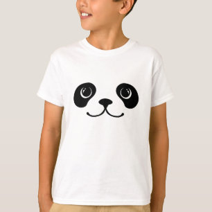 Schwarzweiss-Panda-Tier-Gesichts-Entwurf T-Shirt