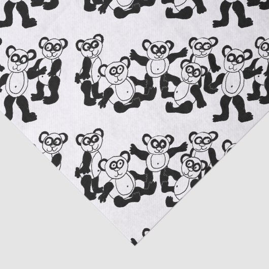 Schwarzweiss-PandaSeidenpapier Seidenpapier (Ausschnitt)
