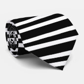 Schwarzweiss-Pantomimestreifen Krawatte (Gerollt)