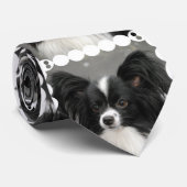 Schwarzweiss-Papillon Krawatte (Gerollt)