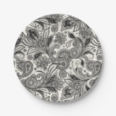 Schwarzweiß Pappteller (Vorderseite)