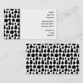 Schwarzweiss-Parfümflasche-Muster Visitenkarte (Vorne/Hinten)
