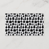 Schwarzweiss-Parfümflasche-Muster Visitenkarte (Rückseite)