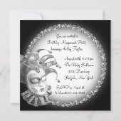 Schwarzweiß-Party Einladung (Rückseite)