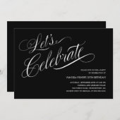 Schwarzweiss-Party Einladungen (Vorne/Hinten)