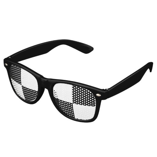 Schwarzweiß Partybrille (Schrägansicht)