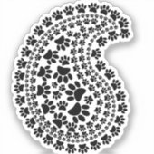 Schwarzweiß-Pastellmuster Aufkleber (Vorderseite)