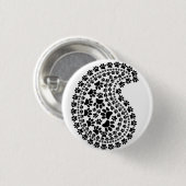 Schwarzweiß-Pastellmuster Button (Vorne & Hinten)