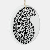 Schwarzweiß-Pastellmuster Keramik Ornament (Rechts)
