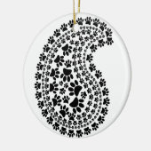 Schwarzweiß-Pastellmuster Keramik Ornament (Links)