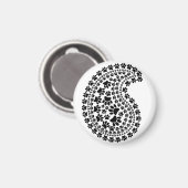 Schwarzweiß-Pastellmuster Magnet (Vorderseite/Rückseite)