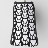 Schwarzweiß-Paw-Druck-Putter-Abdeckung Golf Headcover (Rotieren 90)