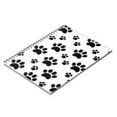 Schwarzweiss-Pawprint Notizblock (Linke Seite)