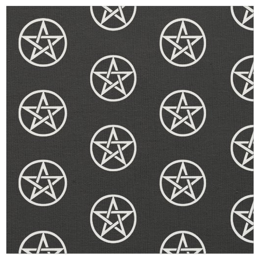 Schwarzweiss-Pentagramm-Altar-Stoff-Material Stoff (Nahaufnahme)
