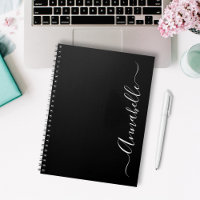 Schwarzweiß-Personalisierte Bezeichnung-Notebook
