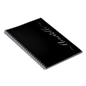 Schwarzweiß-Personalisierte Bezeichnung-Notebook Notizblock (Rechte Seite)