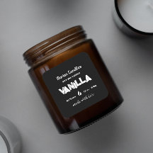 Schwarzweiß-Personalisierte Kerze