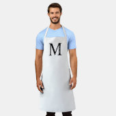 Schwarzweiß-Personalisierte Monogramm und Name Apr Schürze (Getragen)