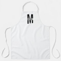 Schwarzweiß-Personalisierte Monogramm und Name Apr