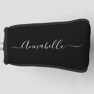 Schwarzweiß Personalisierter Name Golf Head Cover Headcover