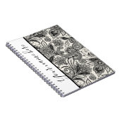Schwarzweiß-personalisiertes Notebook Notizblock (Rechte Seite)