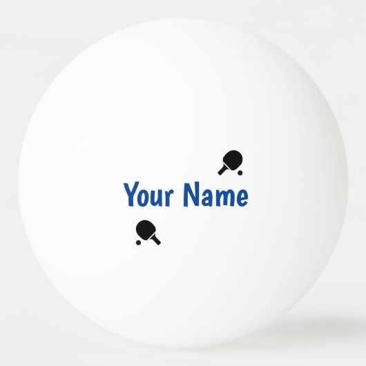 Schwarzweiss persönlich tischtennisball (Vorderseite)