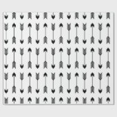 Schwarzweiss-Pfeil-Muster Geschenkpapier (Flach)