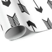Schwarzweiss-Pfeil-Muster Geschenkpapier (Rolleneckpunkt)