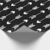 Schwarzweiss-Pfeil-Muster Geschenkpapier (Ecke)