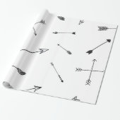 Schwarzweiss-Pfeilgeschenkverpackung Geschenkpapier (Ungerollt)